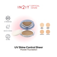 IN2IT UV Shine Control Sheer Face Powder Make-up SPF15 PA++ w/ Compact Mirror & Sponge 01-SCP
