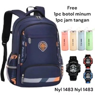 tas sekolah anak laki laki astronot tas sekolah anak SD SMP free jam gisok dan tambler untuk tas nya