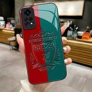 Liverpool FC 01 design Tempered Glass Phone Case Cover For POCO F3 F4 F5 M5 M6 4G X3 X4 GT X5 X6 X7 