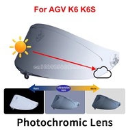 Photochromic Visor for AGV K6 K6s Helmet Glasses Screen Shield Windshield Accessories Parts Autochro