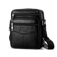 Men's Vertical Crossbody Bag Genuine Leather Men's Bag Vintage side backpack Men's Bag Side backpack