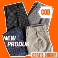 KATUN Tartan PANTS STRADIVARIUS / GEISHA TARTAN PANTS / WOMEN'S CHECK PRINTED TROUSERS, OXFORD COTTO