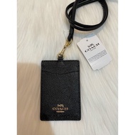 Coach Logo Metal Black Lanyard || Name Tag || Id Card Holder