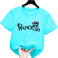 atasan kaos anak perempuan gambar princess Tshirt kids lengan pendek 1-12tahun k.163