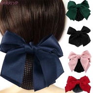 BARR1YP Women Spring Clip Elegant Vintage Bowknot Hotel Nurse For Girls Hairgrips Cover Net