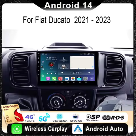 For Fiat Ducato Van L3H2 2021 - 2023 Car Radio Multimedia Video Player Navigation Stereo GPS Android