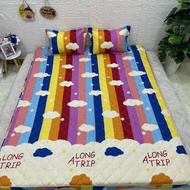 Bộ Drap giường 2022 Ga Nệm Cotton Poly 3 Món 1m2 1m4 1m6 1m8 2m2 (Drap trải giường + 2 áo gối ) - Bộ