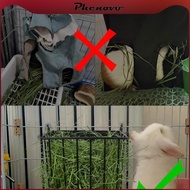[Phenovo] Hay Feeding Station for Rabbits, Hay Feeding Stand, Multifunctional, Less Waste, Feed Hold
