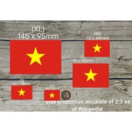 Waterproof Vinyl Glossy 🇻🇳 Vietnam 🇻🇳 National Flag Sticker (Free Singpost Mailing) + FOC SG Mini Fl