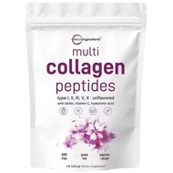 Multi collagen peptides powder 454g Joints with Biotin HA Vit C hydrolyzed คอลลาเจนผง 5 Types บํารุง
