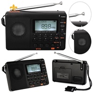 Portable Shortwave Radio MP3 Speaker Digital Tuner and Presets TF Card Support Full Band DSP Radio AM FM SW World Band Radio [anisunshine.sg]