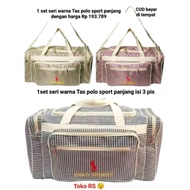 CODE J37R 1 set color series Long sport polo bag containing 3 pis Travelbag Clothing bag