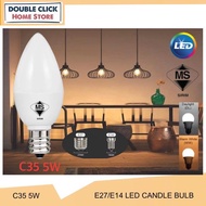 (Sirim) Duralux 5W C35 Led Candle Bulb E14 /E27 Led Bulb Light Bulb Daylight Warmwhite