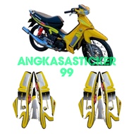 F1ZR CALTEX EDITION YELLOW MOTORCYCLE BODY STRIPING STICKER