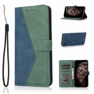 Ready to ship For Samsung Galaxy A01 Dual-color Stitching Leather Phone Case For Samsung Galaxy A02 