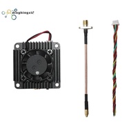 5W 5.8G VTX FPV Audio Video Transmitter Built-in Cooling Fan for FPV Long Range RC Drone