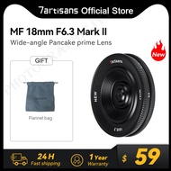 【Fast shipping】7artisans 7 artisans 18mm F6.3 Mark II Ultra-thin APS-C Manual Prime Lens for E/XF/Z mount Camera Lens