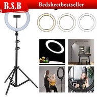 26CM/33CM (10 inches) 3D LED selfie ring light with 210cm tripod and mobile phone stand for live str