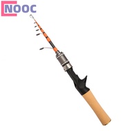【NOOC】1.5m Spinner Casting telescopic carbon Fishing Rod UL Horse Mouth Rod 2-6lb