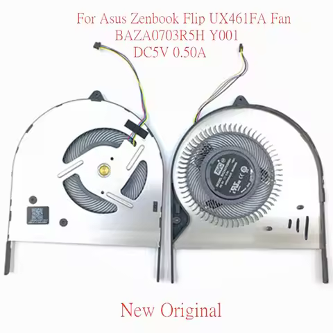 New Original Laptop CPU Cooling Fan For Asus Zenbook Flip UX461FA Fan BAZA0703R5H Y001 DC5V 0.50A