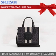 Coach Handbag In Gift Box Classic stripes and COACH with Dempsey No.22 tote bag #CV989