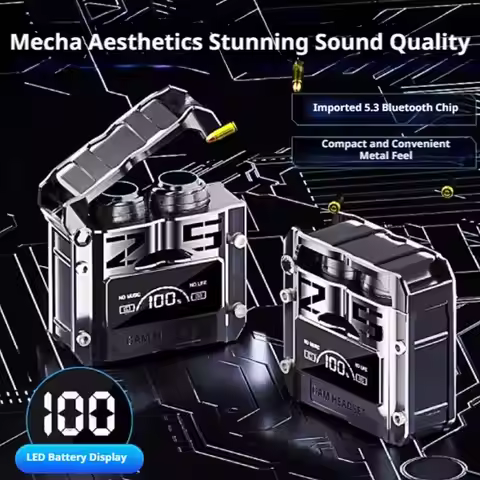 M25 Wireless Gaming Earbuds Bluetooth 5.3 Dual Ear Independent Connection HiFi Bass 180H Long Batter