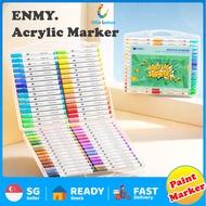 ENMY Acrylic Paint Marker Pen Set | Art Drawing Markers for Kids | DIY Colorful Painting Material | 