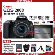 [NEW] Eos CANON 200D CAMERA+Lens KIT 18-55mm IS STM WIFI - 1 Year Warranty DSLR CAMERA 750D 800D 250D