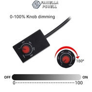FANIELLAPOWELL Led Dimmer Switch, Mini DC 0-10V Knob Dimmer, High Quality 0-100% Scale Power Driver 