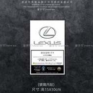 Lexus Jdm Kính Chắn Gió Decal Tĩnh Cling Xe Cửa Phụ Thân Đuôi Trang Trí Logo Lexus Phụ Kiện Nội Thất