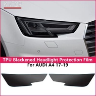 For AUDI A4 17-19 TPU Blackened Headlight Protective Film, Headlight Protection, Film Modification