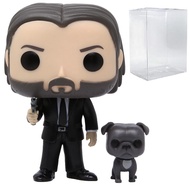 POP John Wick Chapter 3 - John Wick in Black Suit with Dog Buddy Funko Vinyl Figure (Bundled with Co
