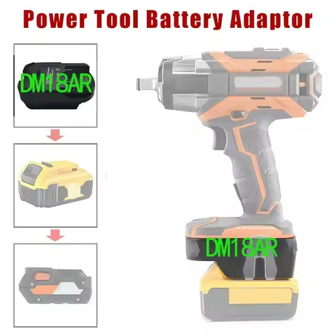 DM18AR Converter Battery Adapter for Dewalt 18V20V Max for Milwaukee 18V Li-ion Battery To for Ridgi