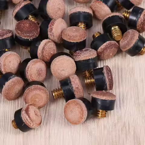 40Pcs Billiard Cue Ferrules and Tips American Tips Press-on Rubber Ferrules Pool Cue Stick Replaceme