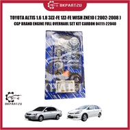 TOYOTA ALTIS 1.6 1.8 3ZZ-FE 1ZZ-FE WISH ZNE10 CGP BRAND ENGINE FULL OVERHAUL SET KIT CARBON 04111-22
