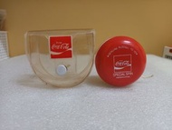 1980年代Russell羅素可口可樂Coca-Cola搖搖(YOYO)溜溜球及專屬透明腰部收納盒.(收納盒當時非賣品。塑膠沒有發黃,脆裂)