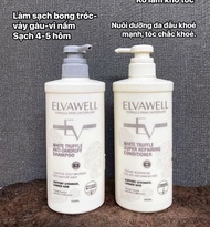 Cặp Gội Xả Nấm Truffle Elvawell Giảm Gàu Ngứa Chăm Sóc Da Đầu Và Dưỡng Tóc Bóng Mượt