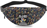 Cruising Gift Blame It On The Drink Package Family Cruise Crossbody Fanny Pack Cool Alcohol Drinks T
