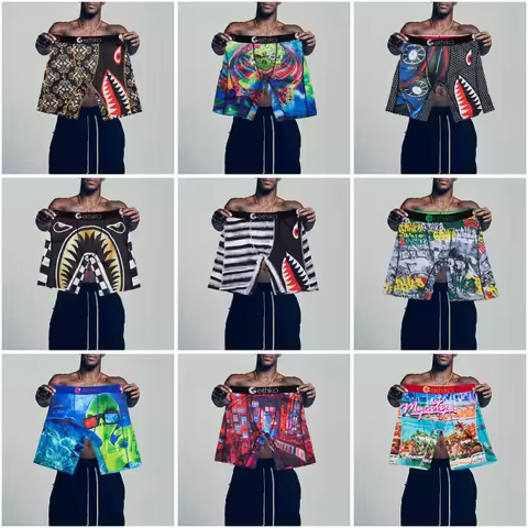 ETHIKA 1Pcs Men Underwear Boxers Breathable Mesh Mens Panties Plus Size S-3XL Summer Man Swimming Un