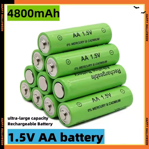 🏆New rechargeable battery AA 1.5V 4800mAh can be used for clocks, toys, flashlights, remote control 