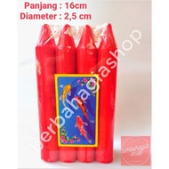 lilin merah isi 8 batang /lilin sembahyang / lilin sembahyang merah