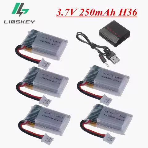 Upgrade 3.7V 250mAh Battery With Charger For H36 E010 E011 E012 E013 F36 h36 RC Quadcopter Drone Par