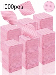 1000/400/200/24 miếng khăn lau móng tay không xơ, miếng tẩy'sơn móng tay, khăn lau nối mi, miếng tẩy