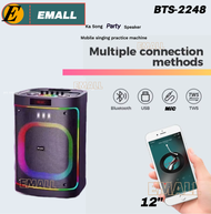 Brodu BTS-2248 Bluetooth Speaker Karaoke Speaker FlashLight HighQuality Subwoofer with 2 Microphones