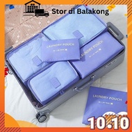 Travelling 6pcs Set Organizer Storage Bag Cloth Shirt Pants Panties Bras Underwear Sorted Separate P