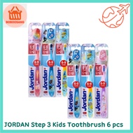 JORDAN Step 3 Kids Toothbrush 6 pcs(Random Color)