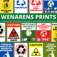 Recycle Biodegradable Bawal Magtapon Reuse Laminated & PVC Sign Waterproof Signage A4 Size