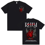 Y2K 2026 Rapper Anuel Clothing Rhlm 2AA TourAlbum Hip Hop Graphic Short Sleeve T-Shirt Round Neck Pr