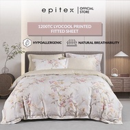 (New Arrival) Epitex Lyocool Cotton 1200TC Printed Bedsheet Without Quilt Cover | Bedset | Fitted Sh