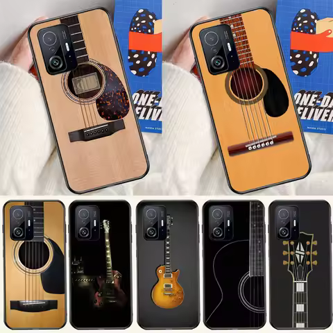 Guitar Instrument Music Cover For Xiaomi 14 Ultra 13 11T 12T 13T 14T Pro POCO X6 X7 Pro X3 X5 F3 F5 